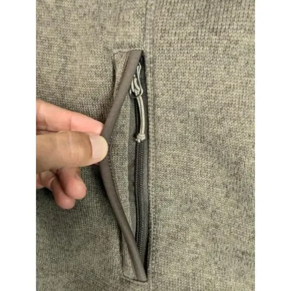 Avalanche Men's Full Zip Fleece Jacket Brown Zip Pockets Medium Chore Walking - Picture 9 of 9